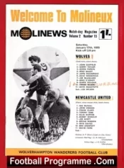Wolves Wolverhampton v Newcastle United 1970