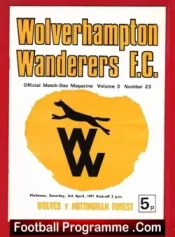 Wolves Wolverhampton v Nottingham Forest 1971