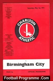 Charlton Athletic v Birmingham City 1971