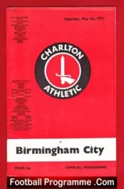 Charlton Athletic v Birmingham City 1971