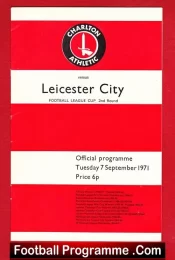 Charlton Athletic v Leicester City 1971