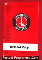 Charlton Athletic v Bristol City 1970