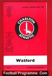 Charlton Athletic v Watford 1970
