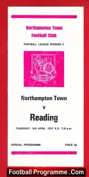 Northampton Town v Reading 1976
