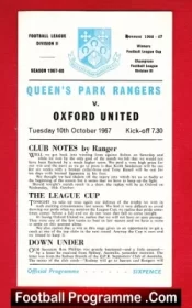 Queens Park Rangers v Oxford United 1967
