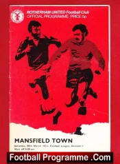 Rotherham United v Mansfield Town 1975