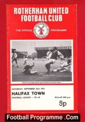 Rotherham United v Halifax Town 1972