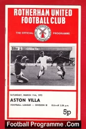 Rotherham United v Aston Villa 1972