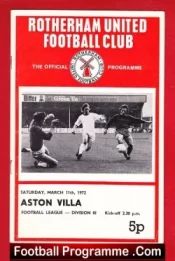 Rotherham United v Aston Villa 1972
