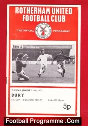 Rotherham United v Bury 1972 – FA Cup Replay
