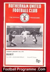 Rotherham United v Bury 1972 – FA Cup Replay