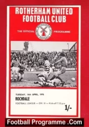 Rotherham United v Rochdale 1970