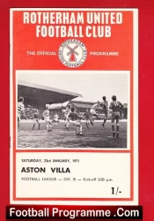 Rotherham United v Aston Villa 1971