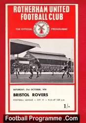 Rotherham United v Bristol Rovers 1970