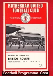 Rotherham United v Bristol Rovers 1970