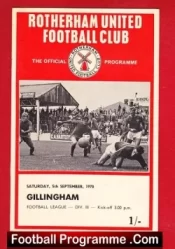 Rotherham United v Gillingham 1970