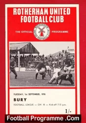 Rotherham United v Bury 1970