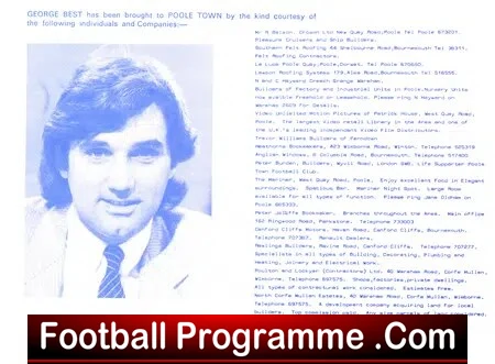 Poole Town v WBA 1982 - George Best played for Poole - Image 3