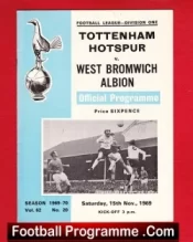 Tottenham Hotspur v WBA 1969
