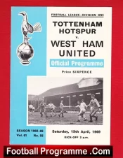 Tottenham Hotspur v West Ham United 1969