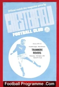 Chesterfield v Tranmere Rovers 1972