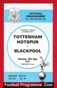 Tottenham Hotspur v Blackpool 1970