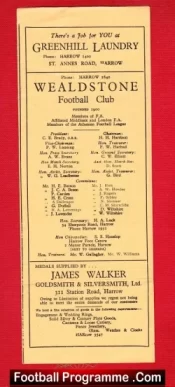 Wealdstone v Walthamstow Avenue 1948 – London Senior Cup Replay