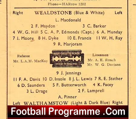 Wealdstone v Walthamstow Avenue 1948 - London Senior Cup Replay - Image 3