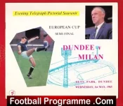 Dundee v AC Milan 1963 – European Cup Semi Final Dens Park