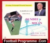 Dundee v AC Milan 1963 – European Cup Semi Final Dens Park