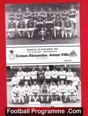 Crewe Alexandra v Aston Villa 1987 – FA Youth Cup