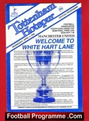 Tottenham Hotspur v Manchester United 1990 Youths Cup Semi Final