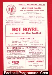 Clapton v Walthamstow Avenue 1960