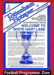 Tottenham Hotspur v Manchester United 1990 Youth Cup Semi Final