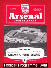 England v Young England 1962 – Representative Game at Arsenal