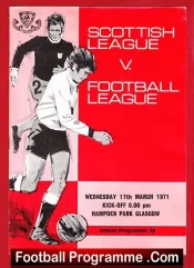 Scotland League v England League 1971 – Hampden Glasgow