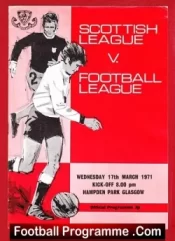 Scotland League v England League 1971 – Hampden Glasgow