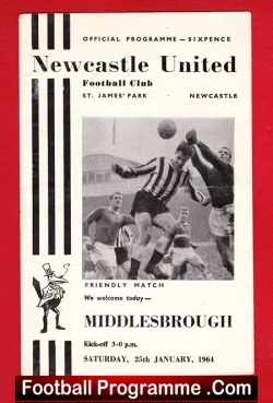 Newcastle United v Middlesbrough 1964 - Friendly Match