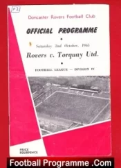 Doncaster Rovers v Torquay United 1965 – Multi Autographed