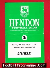Hendon v Enfield 1972 – Middlesex Senior Cup Semi Final