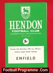 Hendon v Enfield 1965 – Senior Cup