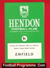 Hendon v Enfield 1965 – Senior Cup