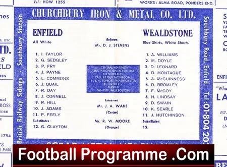 Enfield v Wealdstone 1969 - Senior Cup Semi Final - Image 3