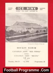 Canadian Army Red v Canada Army Bruins 1945 – Dundee Scotland