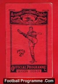 Arsenal v Chelsea 1939 – 1930s pre war Football Programme