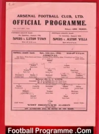 Arsenal v WBA 1946 – 1940s Football Programme