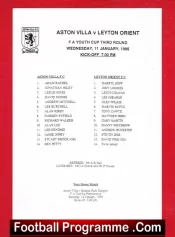 Aston Villa v Leyton Orient 1995 – FA Youth Cup