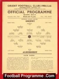 Clapton Orient v Aldershot 1944 – War Time