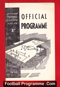 Distillery v Coleraine 1958 - Man Utd Munich Disaster Tribute - football programme