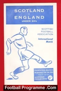 Scotland v England 1962 – Under 23 at Aberdeen